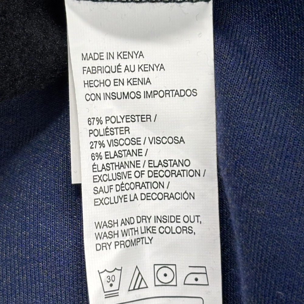IZOD Sweatshirt Mens Small Camel Orange Navy Colorblock 1/4 Zip Stretch Fleece - Picture 12 of 13